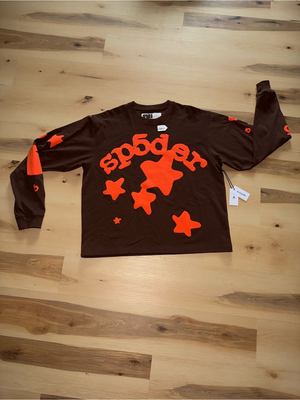 Sp5der Beluga L/S HW Longsleeve Tee Brown